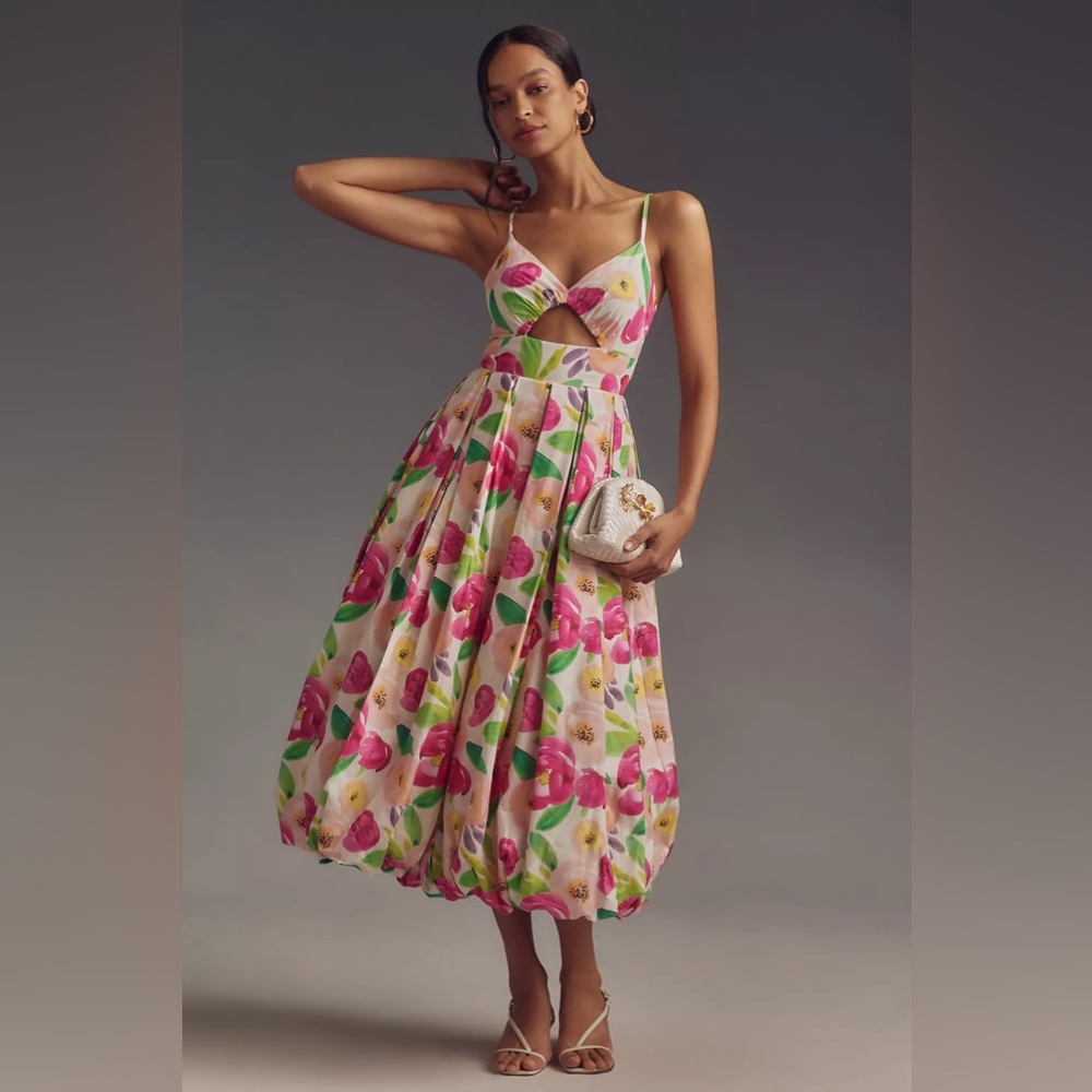Hutch Sleeveless V-Neck Cutout Midi Dress